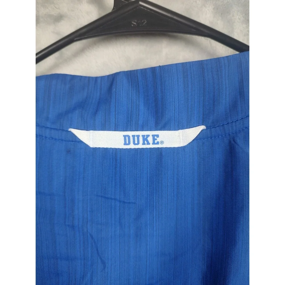 Nike Mens Duke Blue Devils Quarter Zip Windbreaker Jacket Blue Size M Side Zips